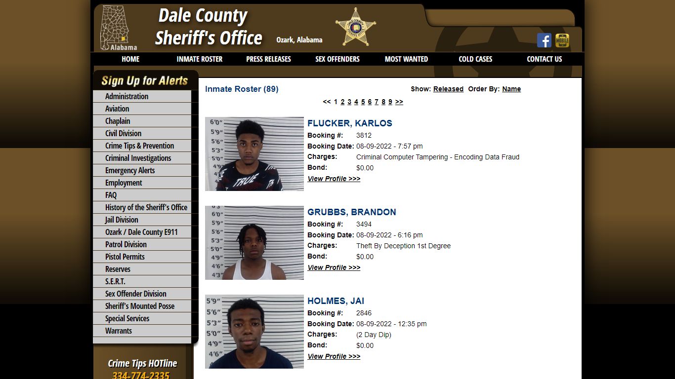 Inmate Roster - Dale County Sheriff's Office